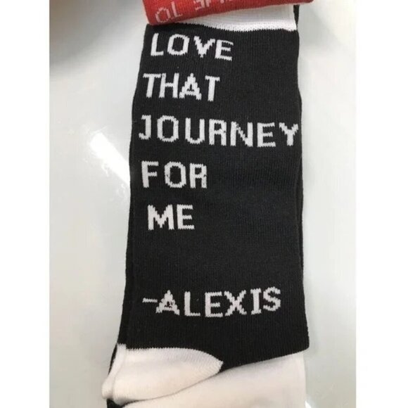 Schitt's Creek Rosebud Motel Red Crew Socks - Picture 3 of 6